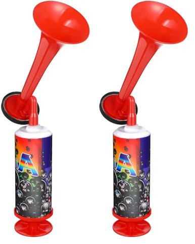 2 Pcs Air Horn,Air Horn Handheld,Extra Loud Air Horns,Noise Makers Sports Cheering Pump Airhorn,For Festival,Rave,Olympics,Parties,Sports Events,Fog Horn