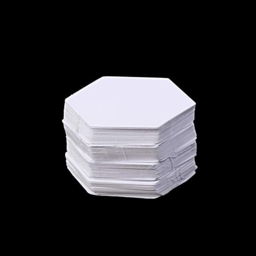 Juego de 100 plantillas hexagonales para costura y costura, 6 tamaños, para niños y adultos, suministros de accesorios hechos a mano