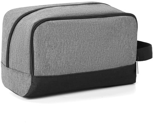 Elviros Travel Toiletry Bag for Men Hanging Dopp Kit Shaving Wash Bag Toiletries Organizer Small Toiletry Bag for Traveling (Grey)