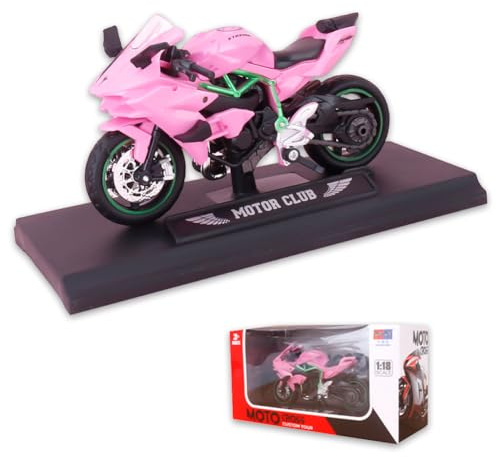 QYJMLH Spielzeug für Kinder,Simulation Motorrad Modell,Spielzeug-Motorrad für Backen Kuchen Dekorationsstücke GeburtstagParty Geschenke (Rosa)
