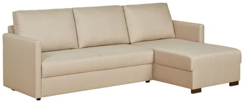 Lourini® Sofá Chaise Longue 3 Plazas, Sofá Rinconera Salón Grande en L, Máxima Comodidad, Extensible y Convertible para Esquinero, Moderno y Familiar, Tres Plazas, Corner Sofa Made in Portugal