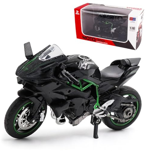MIFKLMV Alloy Motorbike Toy, Highly Simulation Motorbike Model, Pull-Back Vehicle Toy, for Child Intellectual Toy Gift Set, Motorcycle Alloy Collection Hobby Gift, Racing Model Decoration - Black