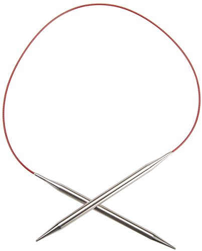 ChiaoGoo 24-Inch Red Lace Stainless Steel Circular Knitting Needles, 6/4mm