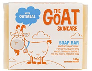 The Goat Skincare Pure Goat's Milk Soap Bar with Oatmeal, Suitable for Dry, Itchy and Sensitive Skin, Paraben Free and No Artificial Colours 100g