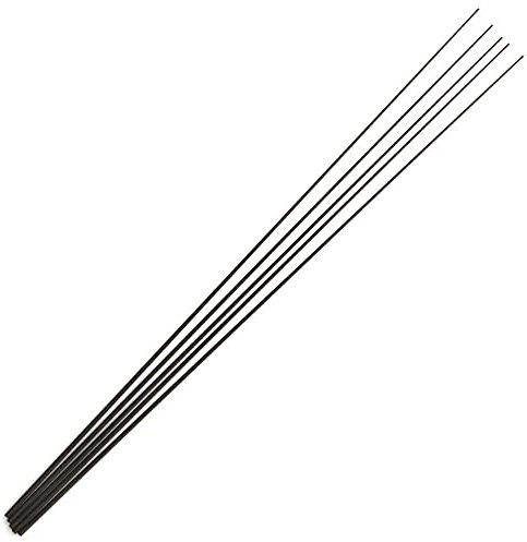 LureSport - 5 puntas de caña de carbono sólido de 39 cm, sin componentes de construcción, accesorios de reparación de caña de pescar, accesorios de bricolaje (parte superior de 0,8 mm, 2,1 mm)