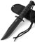 Omesio M-JC-11 Couteau de survie, Fourreau supplémentaire en nylon avec cordon de parachute, Poignée ergonomique en caoutchouc, 5CR14MOV Couteau bushcraft pour le camping d'aventure, Noir