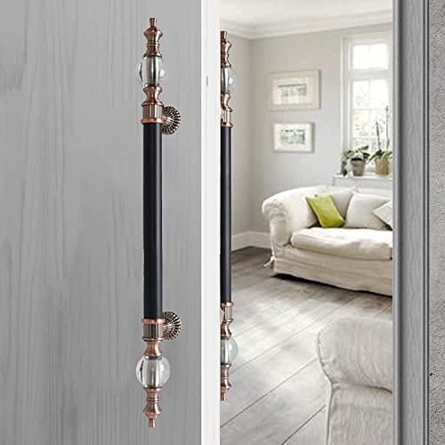 ntumLeap Door Pull and Flush Handle,Two Side Long Sliding Barn Door Handle Set Stainless Steel Pull Bar Handle Mounting Hardware Included (Brass 80cm/31.5in) (Brass 80cm/31.5in)