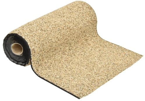 Sufrk Beschichtung aus Natursand, 150 x 40 cm, Steinoptik, Breite für den Rand des Teiches, Bachlauf, Teichfolie, Sandfarbe