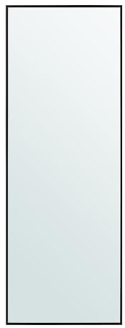 Home Selections Black Metal Wall Mirror, 40 X 110 cm, Full Length Mirror, Aluminium Frame, Tempered Glass, Hangs Horizontally or Vertically