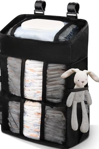 Diaper Organizer for UPPAbaby Remi Changing Station - Hanging Baby Diaper Organizer for Cribs & Playards - Nursery Caddy for Diapers, Wipes & Baby Essentials
