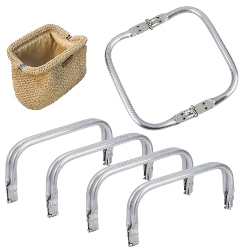 4 stycken fickor kuvertstängning aluminium, 18,5 × 9,3 cm fickram | fickhängare för insyning, rektangulär fickram, för gör-det-själv plånbok ficktillverkning väsktillbehör robust och hållbar