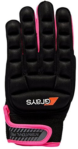 Grays International Pro Left Glove International Pro Handschuhe, Schwarz/Rosa, Größe M