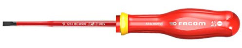 FACOM AT4X100TVE TOURNEVIS PROTWIST SLIM 1000 Volts isolé 1000 Volts pour vis à fente