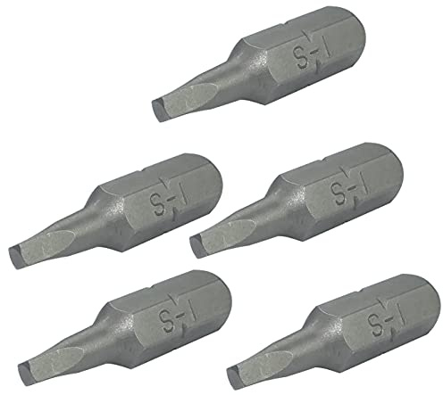 AERZETIX - Uppsättning av 5 SQ1 2,3x25mm fyrkantiga skruvspetsar - DIN 3126 - i S2 HRC 58-62 stål - C50087