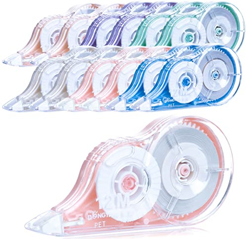 Correction Tape, 12 Pack Correction Tape Dispenser, Easy to Use Applicator for Instant Corrections, Study Supplies and Office Products, 144mx5mm