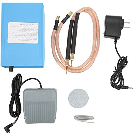 ViaGasaFamido Punktschweißgerät 5000-W-Hochleistungs-Handgerät mit Kupfernadel-Digitalröhrenanzeige Akku-Punktschweißgerät