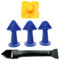 5Pc Caulking Nozzle Applicator Finishing Tool Spatula Plastic Glue Shovel Tile Brick Joints Floor Silicone Remover Hand Tool Set (Color : Blue)