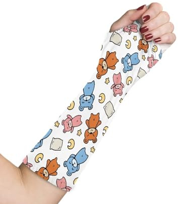 Kathyboom Moon Bear Arm Plaster Cover Soft Waterproof Cast Cover for Kids Child Arm Cast Protector for Shower or Swimming Child Bandage Protector Covers