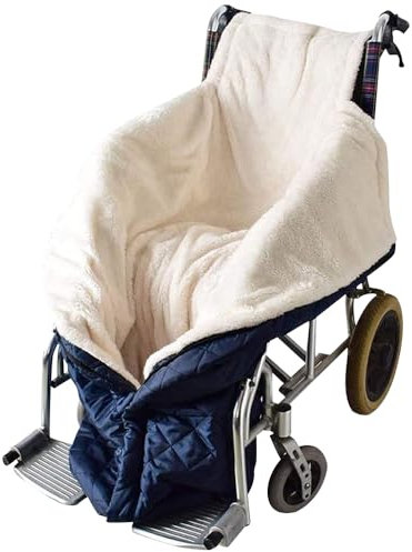 HOVCEH Manta de invierno para silla de ruedas, resistente al viento, forro polar, funda para calentador de silla de ruedas con cremallera, bolsa para sillas de ruedas, bolsa de pie para adultos para
