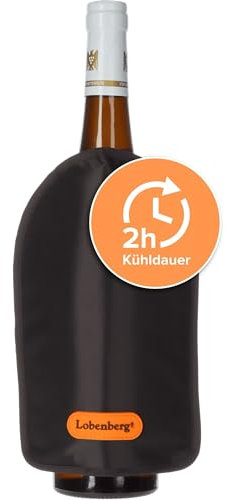 LOBENBERGS Kühlmanschette für Wein, Sekt und Champagner (bis 2h Kühldauer) - Flaschenkühler - Weinkühler Manschette - Weinmanschette zum Kühlen von Flaschen - Geschenk für Weinliebhaber