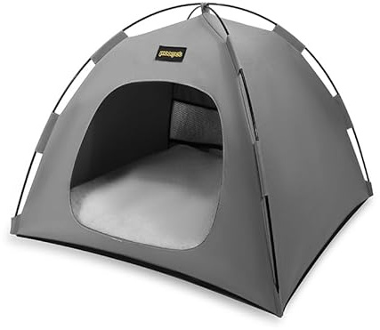 SOLAPOLLO Nid pour animaux domestiques, tente pour chats et chiens, quatre saisons universelles, détachable, pliable, portable, tente de voyage extérieure protégeant du soleil (Gris, S)