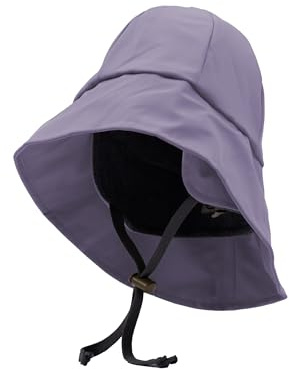 Mikk-Line Sombrero de Lluvia Impermeable Niños | Protección UV & Barboquejo | Impermeable y Resistente al Viento para Niños y Niñas | Violeta Outdoor Otoño & Invierno