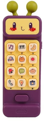 Oseczmut -Handy-Spielzeug - Spielzeugtelefone für Kinder | Lernendes pädagogisches Spielzeugtelefon für Kinder mit Lichtern und Musik, Handyspielzeug mit leichter Musik, Handyspielzeug für