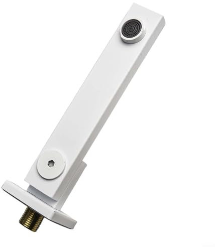 Rubinetto per vasca da bagno salvaspazio con ugello pieghevole regolabile e estetica moderna (bianco)