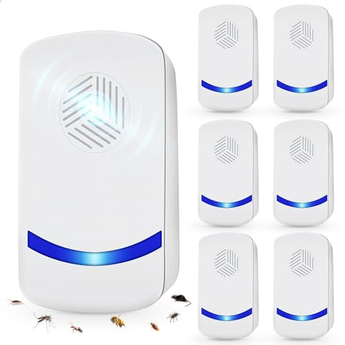 HOMEPAC 2026 Upgraded Ultrasonic Pest Repeller, Spider Repellent Indoor for Roach, Ant, Fly, Mosquito, Mice Rodent Control, Pest Repellent Ulectronic Plug-in for House Kitchen Garage Warehouse, 6 Pack