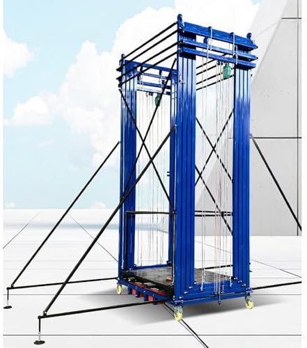 RDHMJSJAZ Carrello Elevatore Elettrico For Carichi Pesanti - Piattaforma Di Lavoro Autosollevante, Ponteggio Multiuso, For Lavori In Quota Decorativi For Interni Ed Esterni(16.4FT)