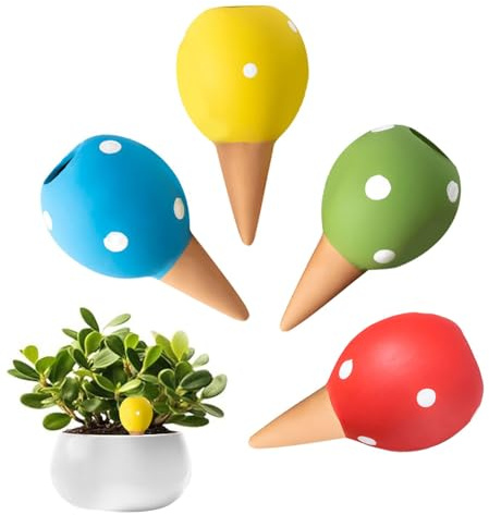 Mihauuke Picos De Riego De Terracota | Esferas De Terracota De Autoriego Para Macetas,Estacas De Riego Por Goteo, Regador De Jardín Para Plantas De Terraza, Exterior, Hortalizas Y Flores En Maceta