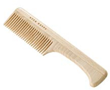 Acca Kappa Beech Wood Fine Tooth Comb with Handle