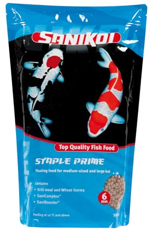 Velda SaniKoi 124550 basfoder för dammfisk, drivande, 6 mm, Staple Prime, 10 l