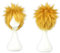 COSPLAZA Cosplay Wigs Kostüme Perücke 30cm kurz Gold Gelb Blond Maennlich Anime Show Fasching Karneval Haar