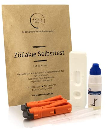 Patris Health Zöliakie-Selbsttest (tTG-IgA), Schnelltest auf Glutenunverträglichkeit