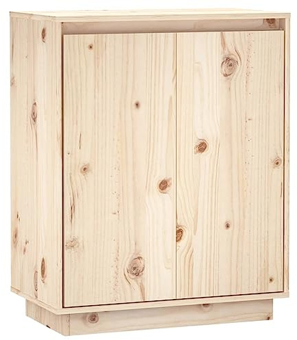 vidaXL Sideboard mit Türen Kommode Anrichte Schrank Beistellschrank Mehrzweckschrank Standschrank Holzschrank 60x34x75cm Massivholz Kiefer
