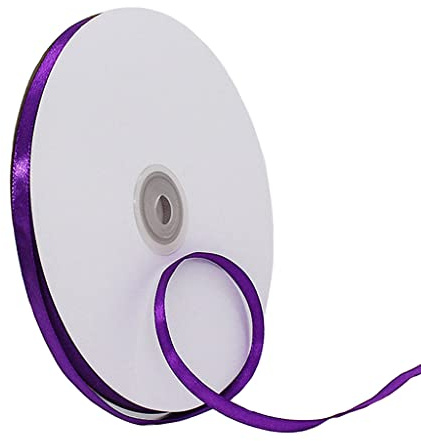 HONGCI 91m Nastro Viola 6mm,Nastro Raso Nastrino Bordeaux Nastri Regalo Nastro Satin,Fiocco Nastro per Pacchi Regalo,Artigianato,Bomboniere,Bouquet,Natale,Feste di Compleanno Matrimoni Decorazioni