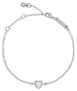 Ted Baker Hansa Crystal Heart Bracelet For Women (Silver/Crystal)