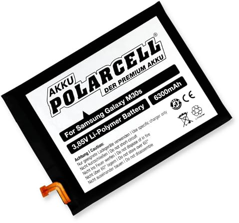 Ersatz Akku passend für Samsung Galaxy M31s (Ersetzt Originalakku EB-BM317ABY) 6300mAh Polarcell