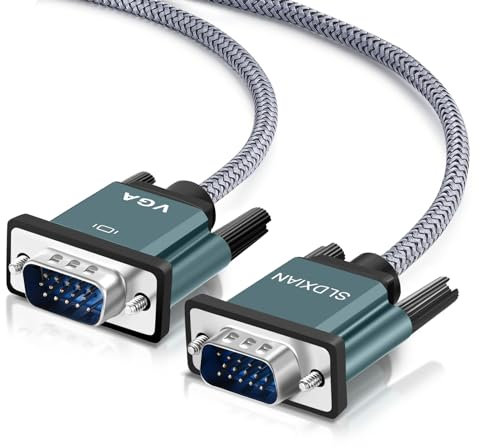 SLDXIAN VGA Kabel, Stecker auf Stecker 15-polig, Full HD 1080P für Computer, Monitor, TV, Beamer (5M)