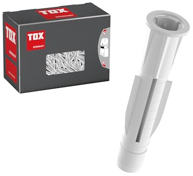TOX Cheville universelle TRIKA 8/51, fixation fiable tout matériau, montage facile, anti-rotation, capuchon protecteur, 30 pcs/boîte, réf. 01119082