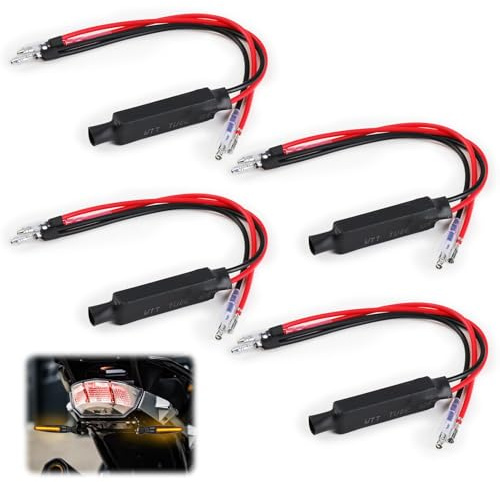 iwui 4 Piezas Resistencias de Carga LED para Motocicleta DC 12V 10W Resistencia Motocicleta LED Señal de Giro para Moto cicleta Controlador de Flash de Error de Corrección de Luz