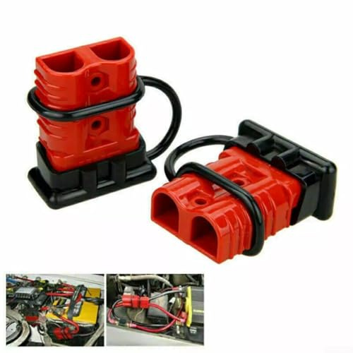 Kit de déconnexion rapide de batterie robuste 175 A pour treuil, câbles et applications à courant élevé - Bornes rouge cuivre-argent