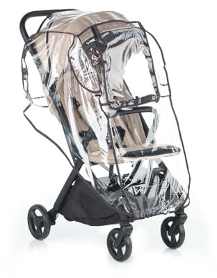 Jané Regenschutz für Kinderwagen, universale Passform, transparent, mit Tragetasche, Mittelfenster