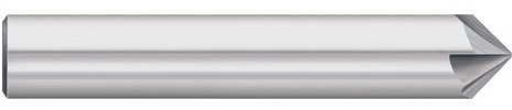 Titan TC87741 Solid Carbide Chamfer Mill, 4 Flute, Single End, 82 Degree Angle, Uncoated, 1/2 Size, 1/2 Shank Diameter, 3 Overall Length