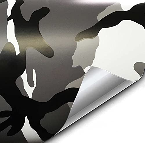 VViViD Snow Camouflage Vinyl Car Wrap Adhesive DIY Air Release Roll (1.5ft x 5ft)