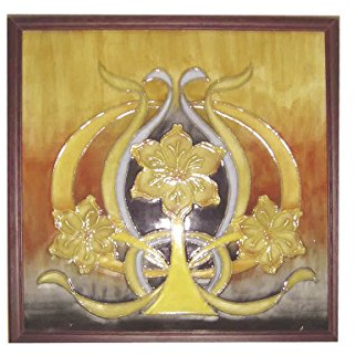 DaleTiffany Pasque Flower Hand Painted Porcelain Wall Art, Multicolor