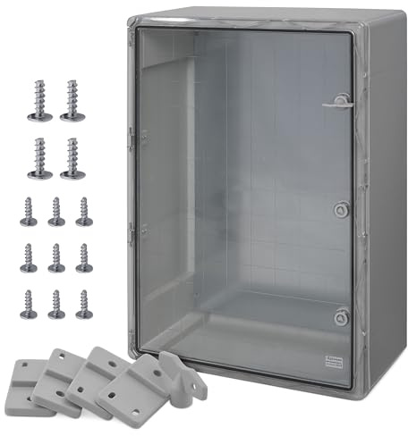 BOXEXPERT® Verteilerkasten außen wasserdicht [ABS Kunststoff IP65 Gehäuse inkl. Sichttür] grau (Serie Fleet) 700x500x250mm | Schaltschrank außen | Wandschrank | Industriegehäuse | Leergehäuse