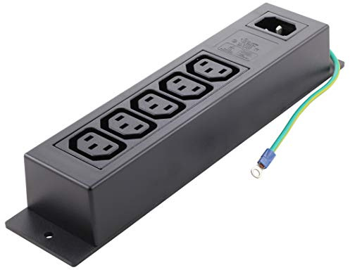 AC WORKS [WS-045-05WG] IEC IT/Server/PDU Power Strip IEC C14 Inlet to (5) IEC C13 (Sheet F) with Grounding