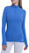 TCA Women's Lightweight Fusion Quickdry Long Sleeve Half-Zip Running Top - Blue Azure Heather, L